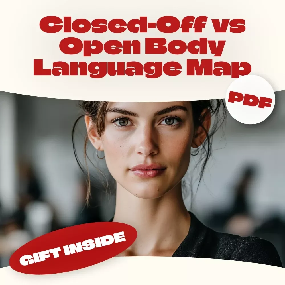 Closed-Off vs Open Body Language Map | Digital Checklist | Social Awareness & Confidence Guide | Printable eBook Download