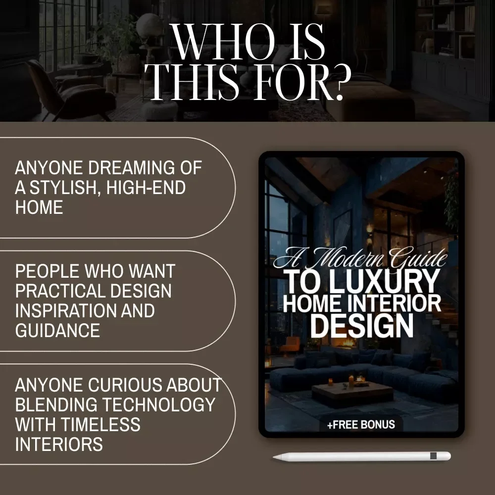 A Modern Guide to Luxury Home Interior Design | Digital Download eBook for Elegant Interiors, High-End Decorating, and AI-Enhanced Design Inspiration