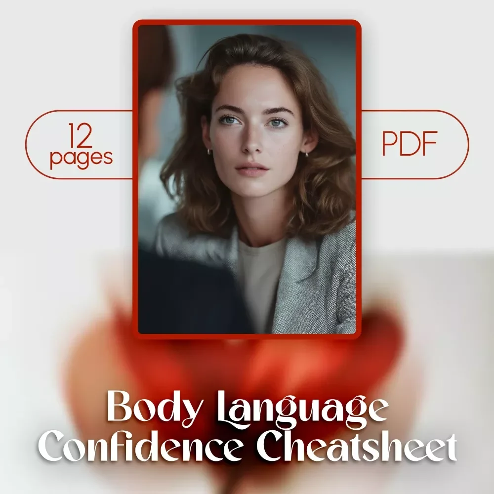 Body Language Confidence Cheatsheet | Digital Download Guide for Posture, Gestures, Facial Cues & AI Practice