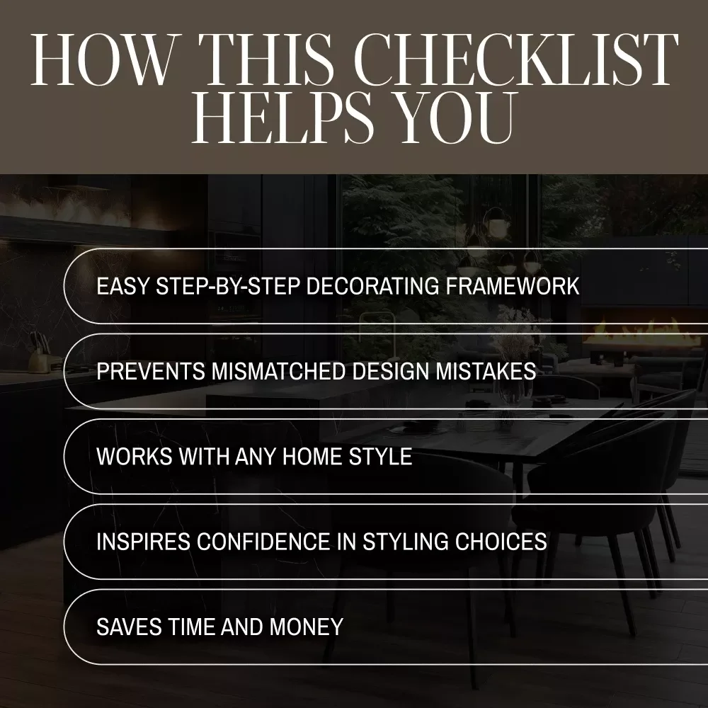 How to Mix Metals in Furniture Checklist | Interior Design Guide | Digital Download Home Decor Styling eBook