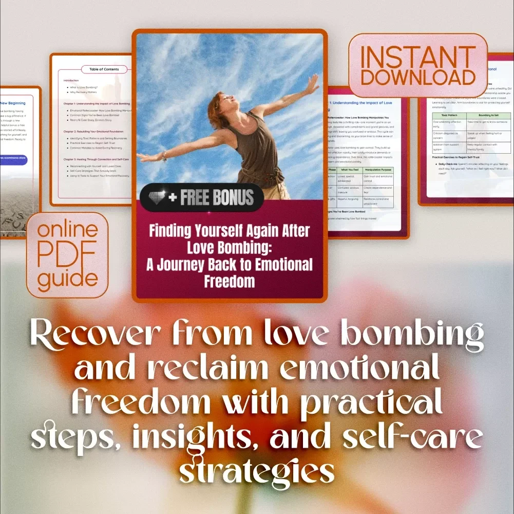 Finding Yourself Again After Love Bombing: A Journey Back to Emotional Freedom | Recovering From Love Bombing Routine | Digital Healing Guide, Self-Care eBook, Emotional Recovery Checklist