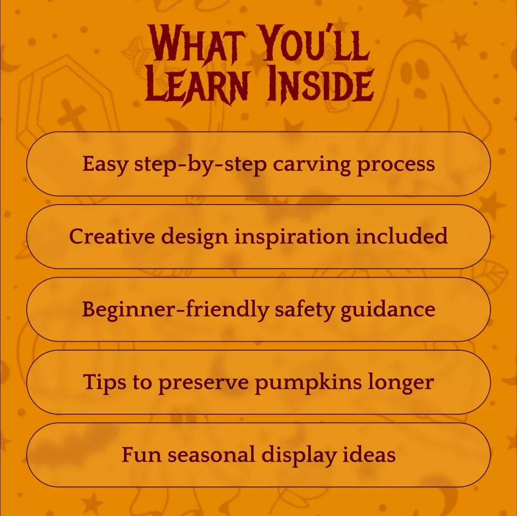 Pumpkin Perfection: DIY Step-By-Step Carving Guide | Digital Download eBook | DIY Pumpkin Carving Step-By-Step Plan for Beginners & Creative Enthusiasts