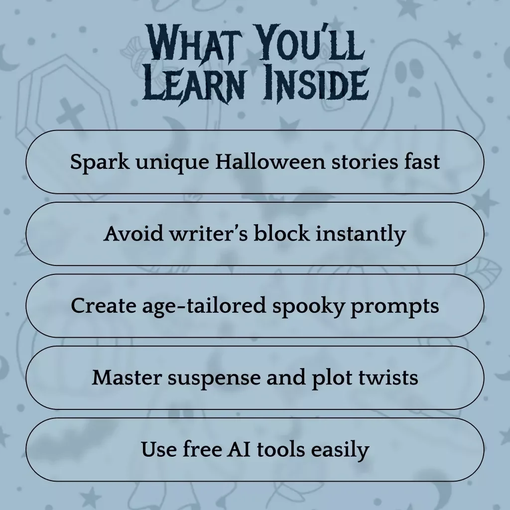 Haunted Tales with AI Magic | AI for Crafting Halloween Story Prompts | Digital Guide for Writers, Event Planners & Storytellers