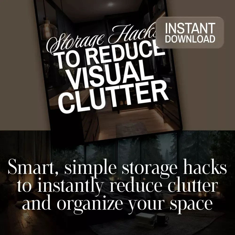 Storage Hacks to Reduce Visual Clutter | Printable Checklist for Home Organization, Decluttering Guide & Minimalist Storage Ideas (Digital Download)
