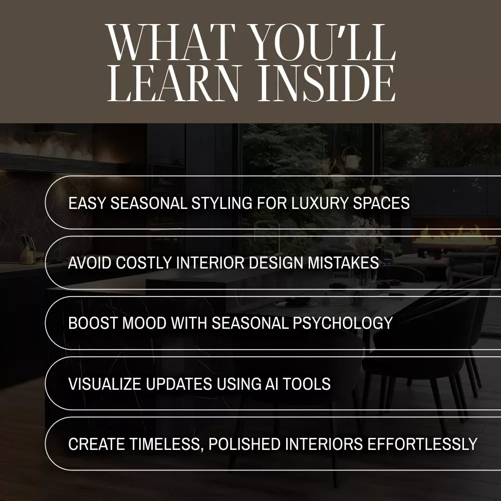 Seasonal Refresh Guide for High-End Interiors | Luxury Home Decor Digital Download | Interior Design eBook, Seasonal Styling Checklist