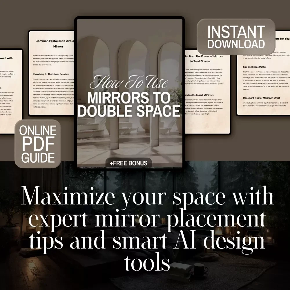 How to Use Mirrors to Double Space | Digital Guide for Small Room Interior Design, Home Decor, AI Space Planning & Mirror Styling Tips