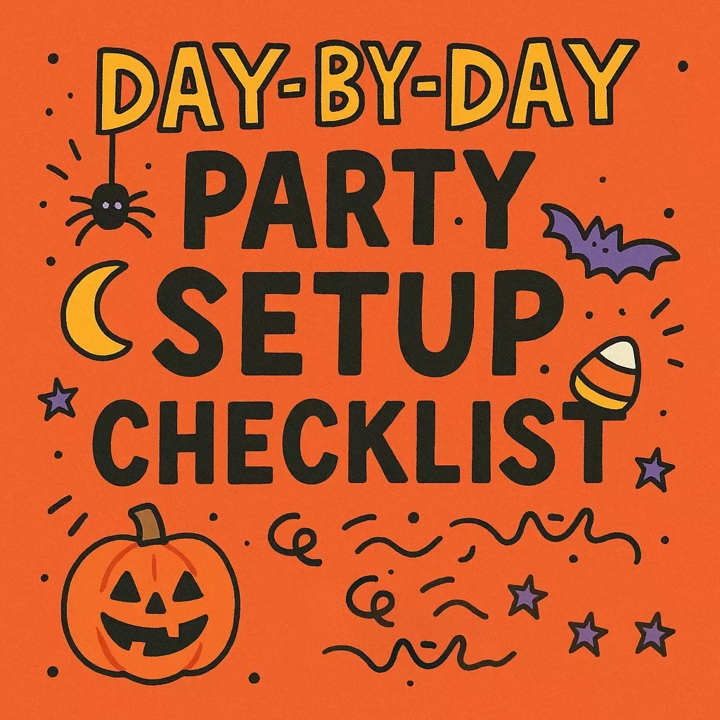Day-by-Day Party Setup Checklist | Printable Digital Download | How to Create a Day-by-Day Party Setup Checklist for Stress-Free Event Planning