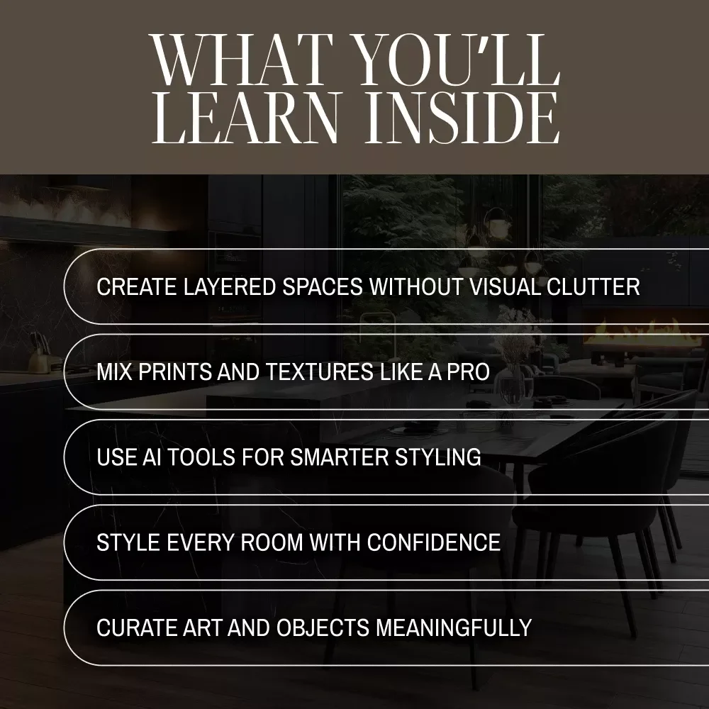 The Art of Restrained Maximalist Interiors | Modern Home Decor eBook | Interior Design Guide | Digital Download for Stylish Home Lovers