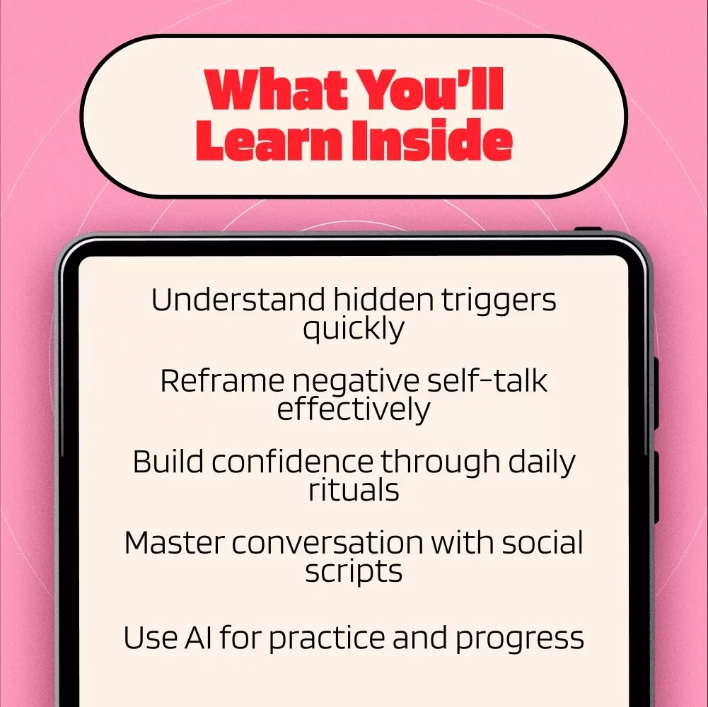 Social Anxiety Reset Plan | Digital Guide to Overcoming Social Anxiety, Building Confidence & Practicing Conversations with AI Support