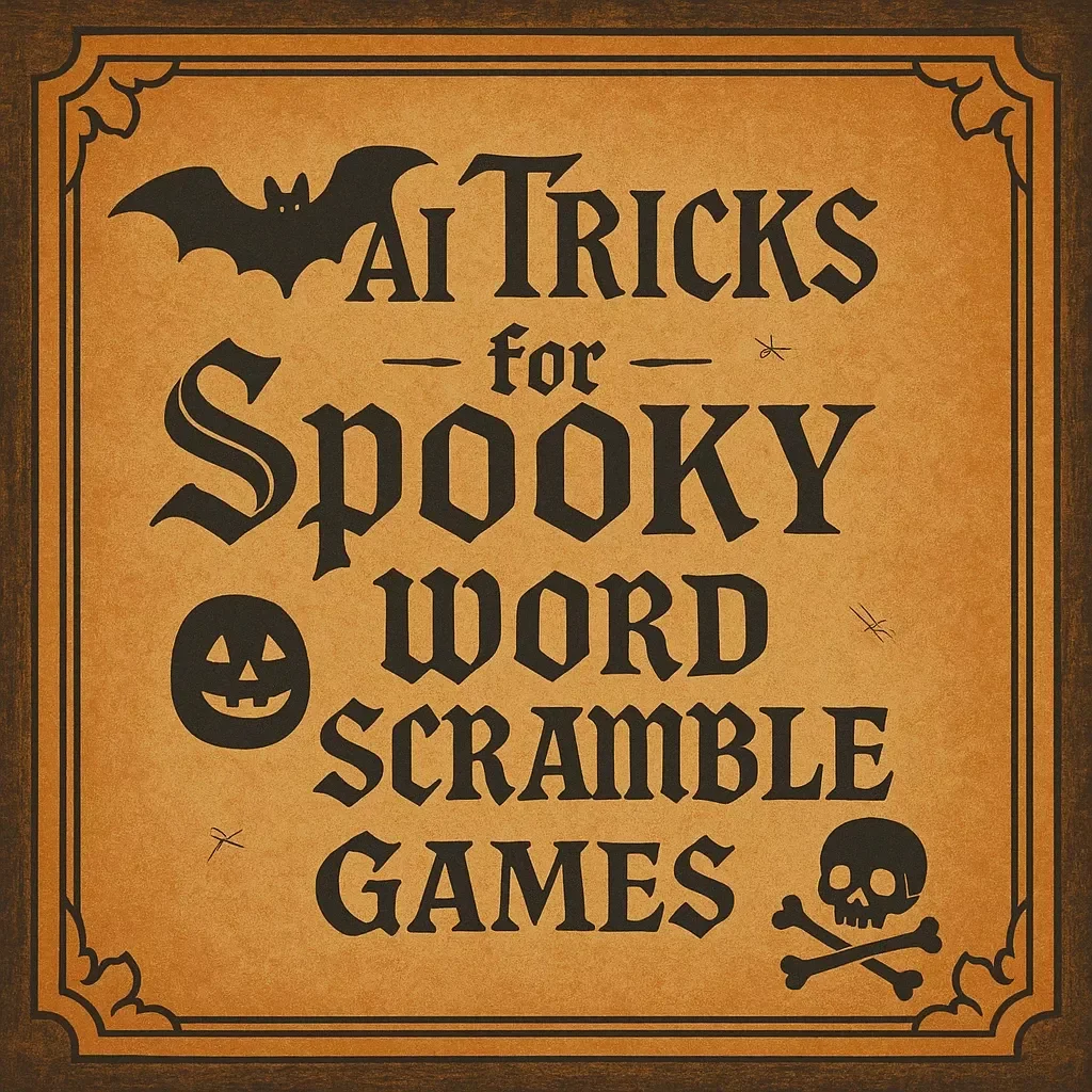 AI Tricks for Spooky Word Scramble Games | How to Use AI to Make Spooky Word Scramble Games | Halloween Party Word Puzzle Guide & Printable Ideas