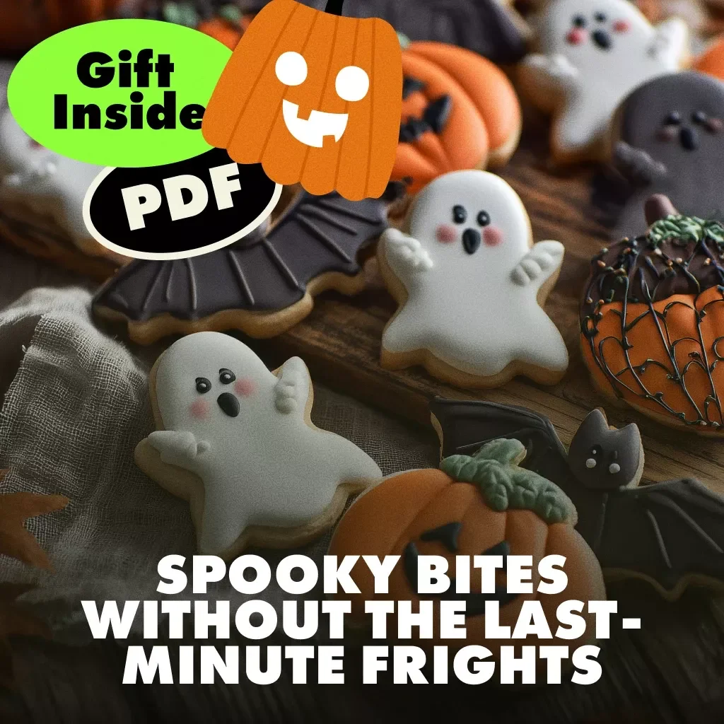Spooky Bites Without the Last-Minute Frights | Make-Ahead Halloween Recipe Checklist | Digital Download for Stress-Free Halloween Baking & Party Prep