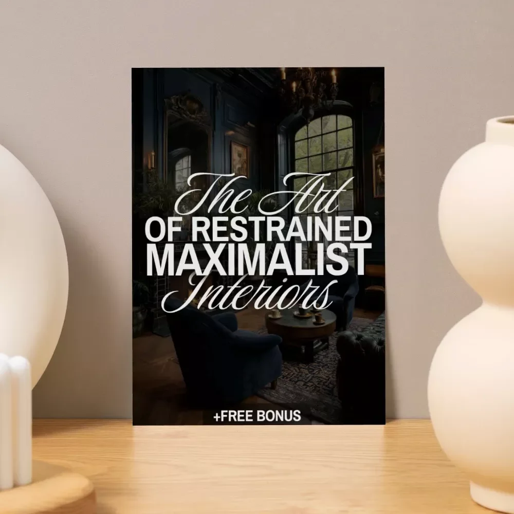 The Art of Restrained Maximalist Interiors | Modern Home Decor eBook | Interior Design Guide | Digital Download for Stylish Home Lovers