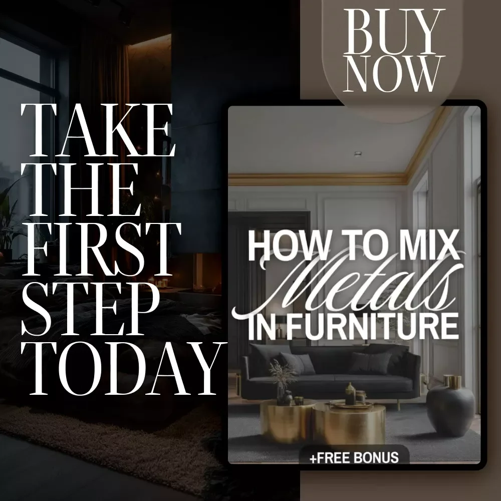 How to Mix Metals in Furniture Checklist | Interior Design Guide | Digital Download Home Decor Styling eBook