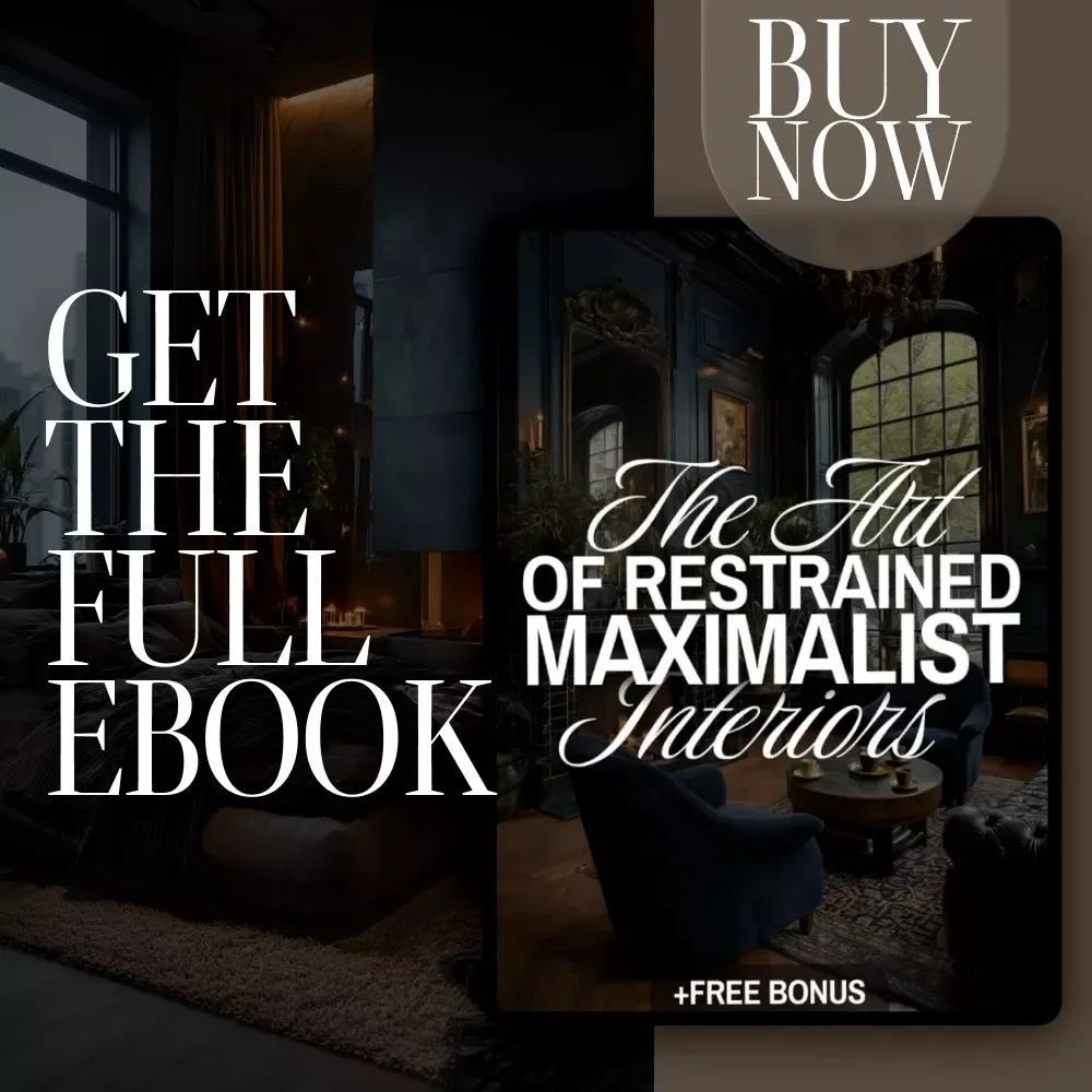 The Art of Restrained Maximalist Interiors | Modern Home Decor eBook | Interior Design Guide | Digital Download for Stylish Home Lovers