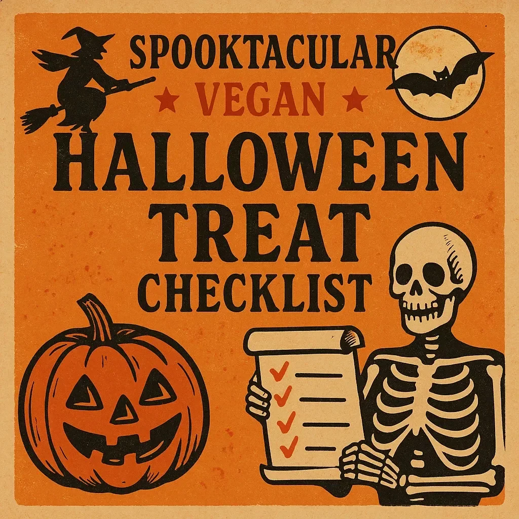 Spooktacular Vegan Halloween Treat Checklist | Vegan Halloween Treat Ideas | Digital Download eBook & Printable Guide