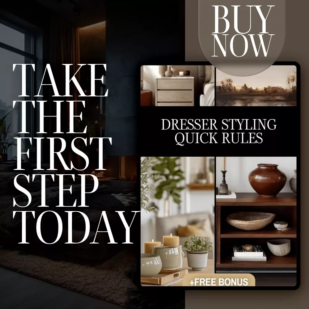 Dresser Styling Quick Rules Checklist | Home Decor Guide for Minimalist, Modern & Bohemian Interiors | Digital Download Printable