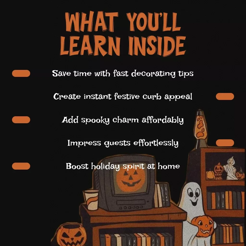 5-Minute Halloween Decor Task List | Printable Digital Checklist for Quick & Easy Halloween Decorations | Instant Download