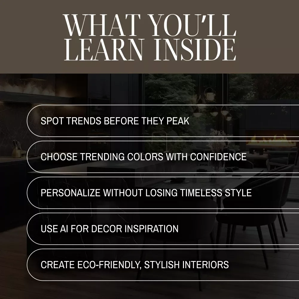 A Modern Guide to Home Decor Trends | Digital eBook for Stylish Interiors, Trendspotting, and Sustainable Design Inspiration