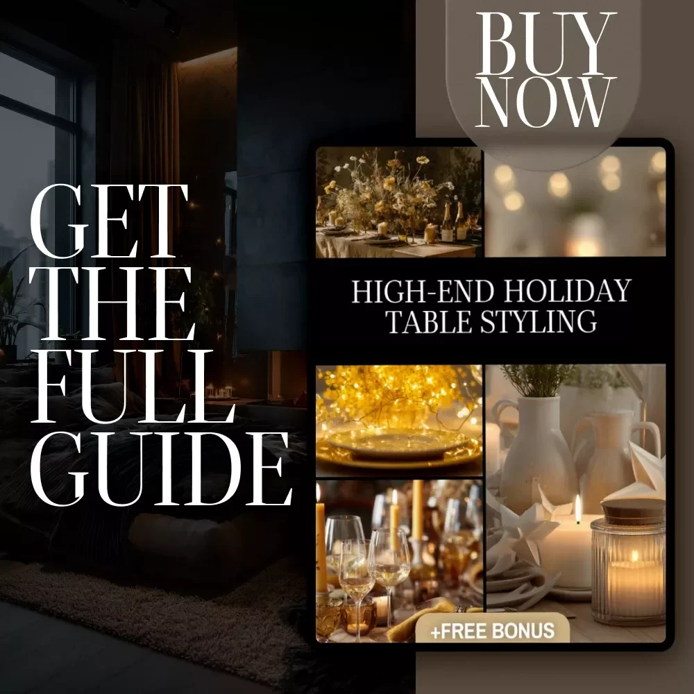 High-End Holiday Table Styling | Elegant Christmas Tablescape Guide | Luxury Tablesetting eBook | AI Mood Board Tips & Checklist