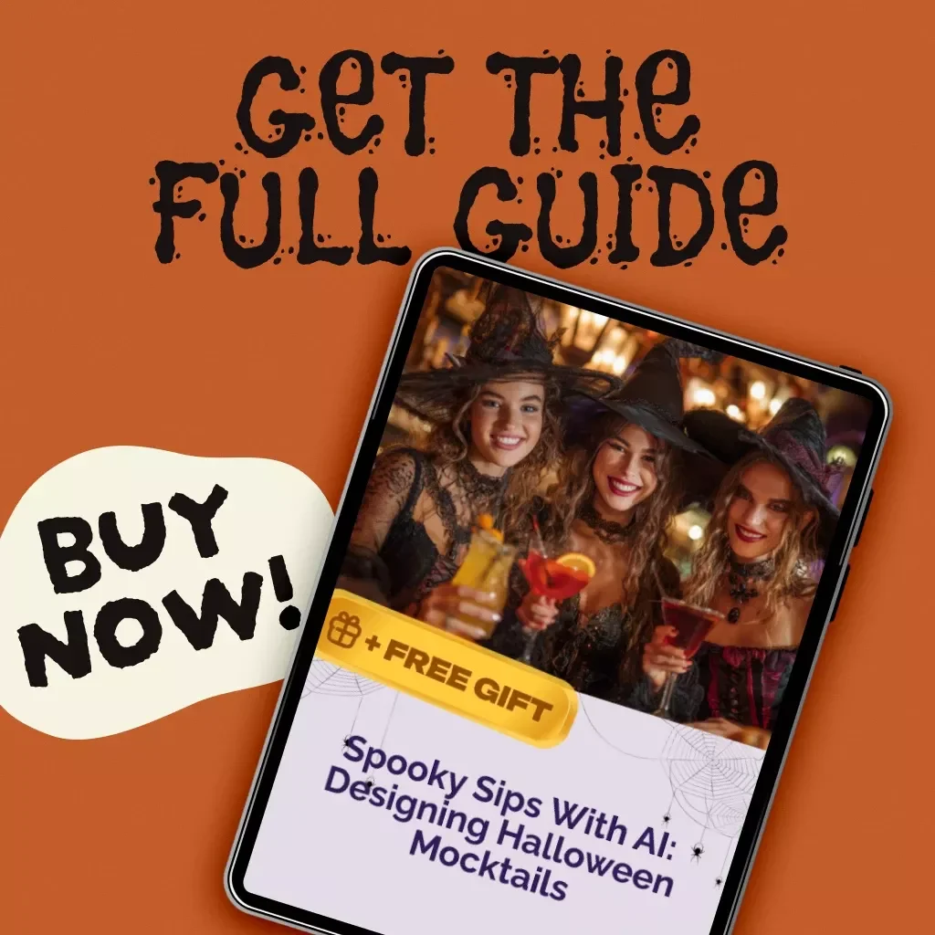 Spooky Sips with AI: Designing Halloween Mocktails | Digital Guide, eBook, How AI Assists in Designing Halloween Mocktails Sheet