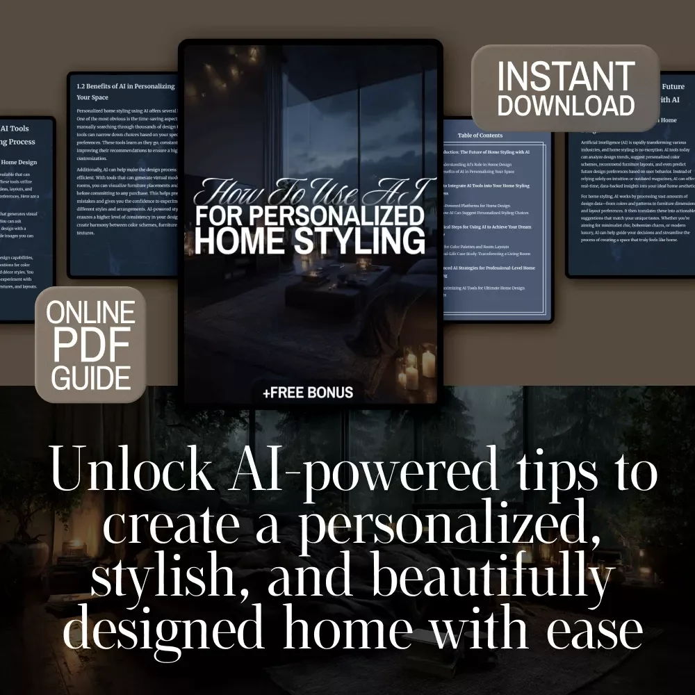 How to Use AI for Personalized Home Styling | Digital Guide for Modern Home Design, AI-Powered Interior Inspiration & Easy Styling Tips