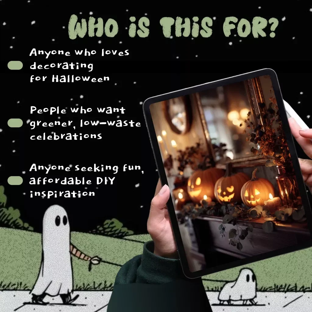 Spooky Green Halloween: Eco-Friendly Decor Guide | Digital Download eBook | Halloween Eco-Friendly Decor Plan for Sustainable Celebrations
