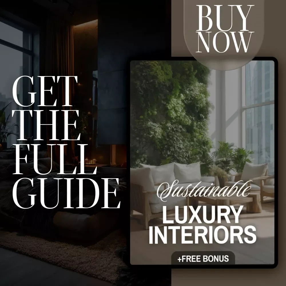 Sustainable Luxury Interiors Guide | Digital Download eBook for Eco-Friendly Interior Design, AI Tools & Material Selection | Modern Sustainable Home Styling Checklist