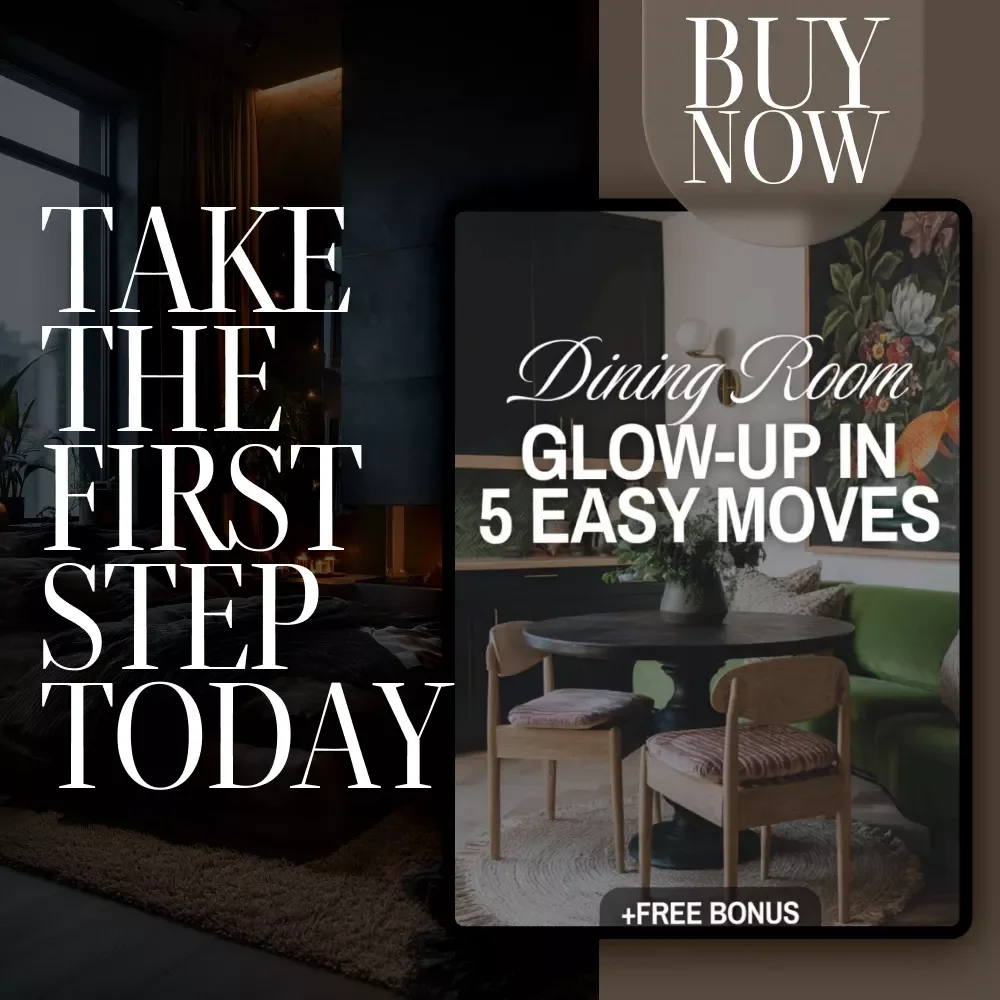 Dining Room Glow-Up in 5 Easy Moves – Printable Home Decor Checklist, Dining Room Makeover Guide, Interior Styling Digital Download