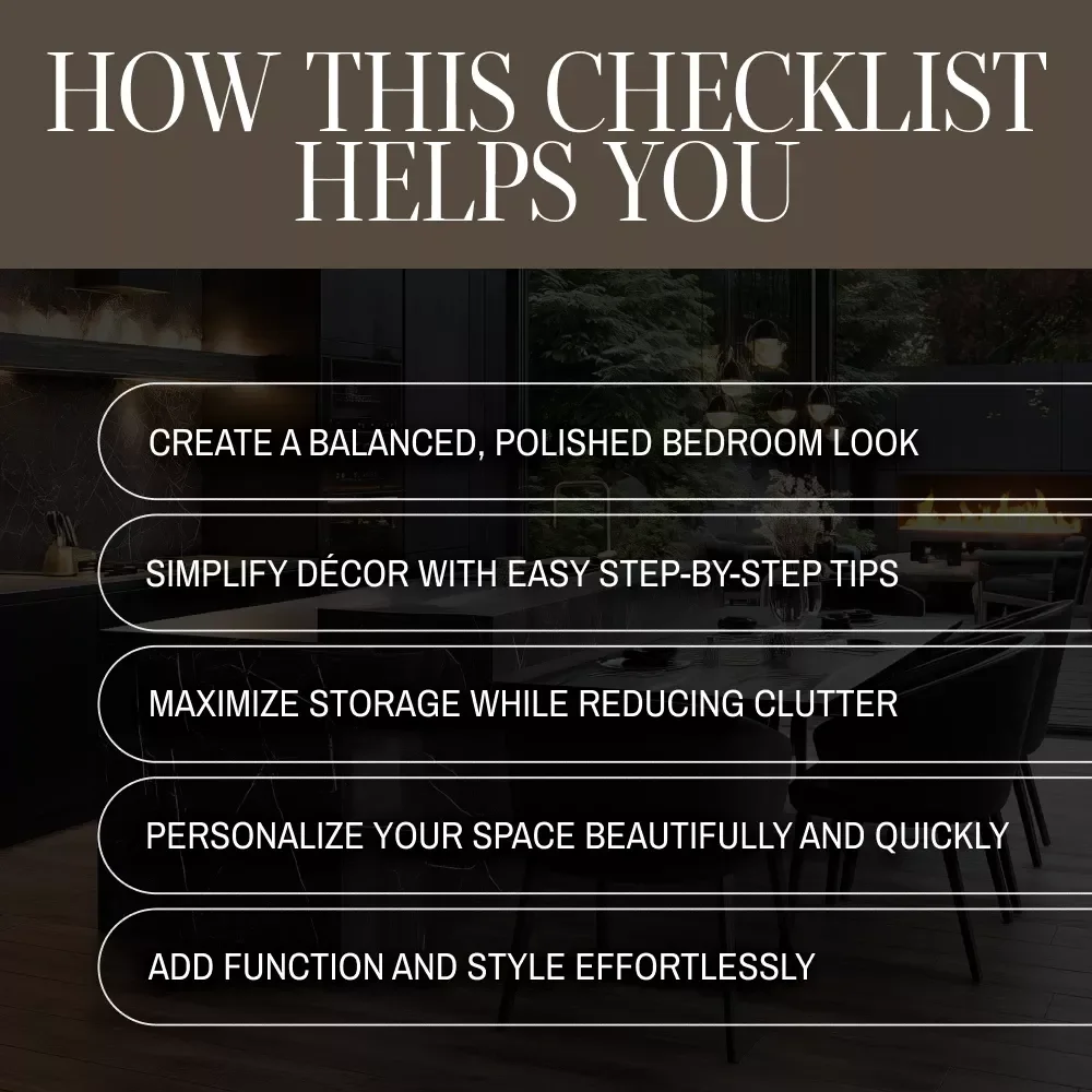 Bedside Table Styling Checklist | Digital Download Guide, Bedroom Decor eBook, Nightstand Styling Ideas, Minimalist Home Organization Printable