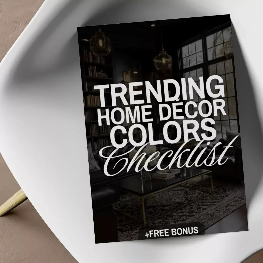 Trending Home Décor Colors Checklist | Digital Download Interior Design Guide, eBook & Printable for Stylish Room Makeovers