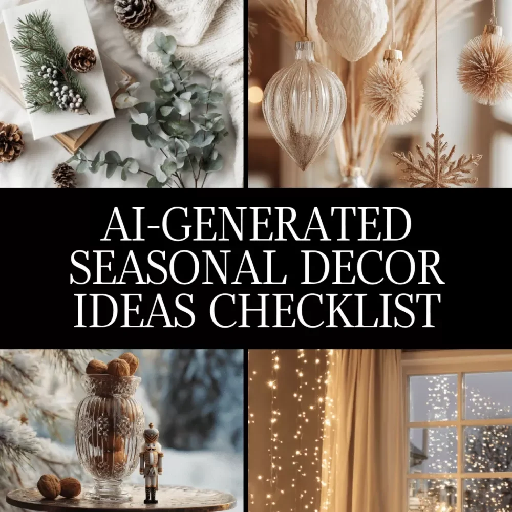 AI-Generated Seasonal Decor Ideas Checklist | Digital Download | Home Decorating Guide for Spring, Summer, Fall & Winter Inspiration | Interior Design with AI
