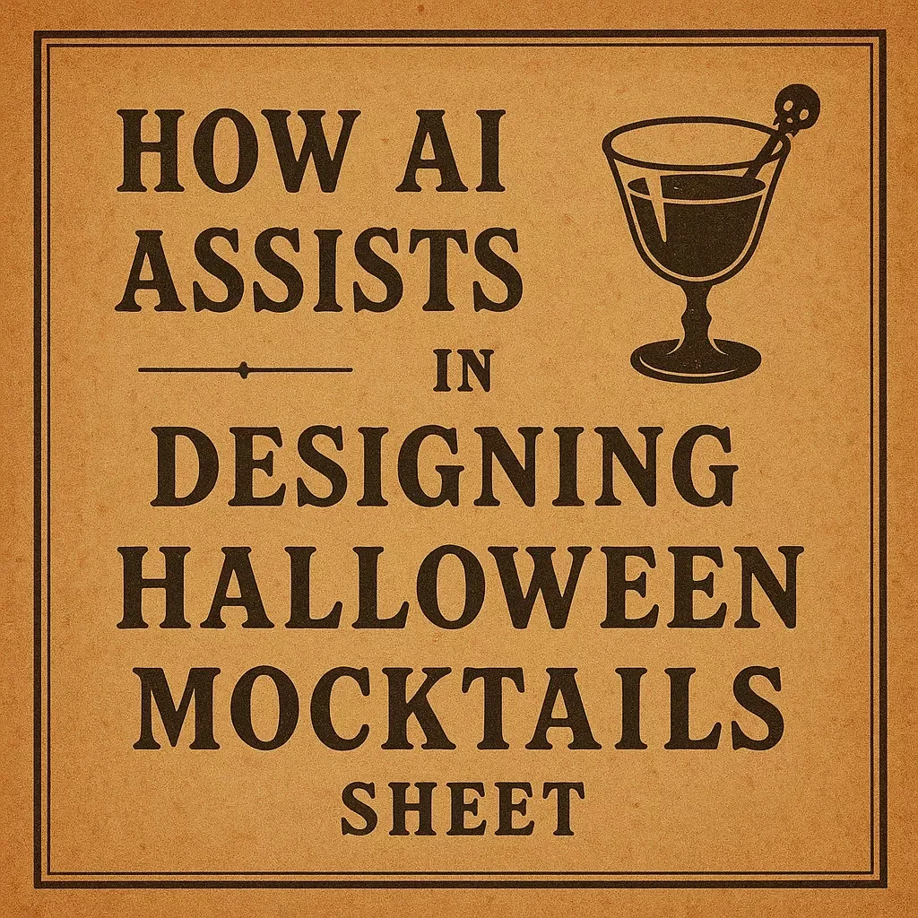 Spooky Sips with AI: Designing Halloween Mocktails | Digital Guide, eBook, How AI Assists in Designing Halloween Mocktails Sheet