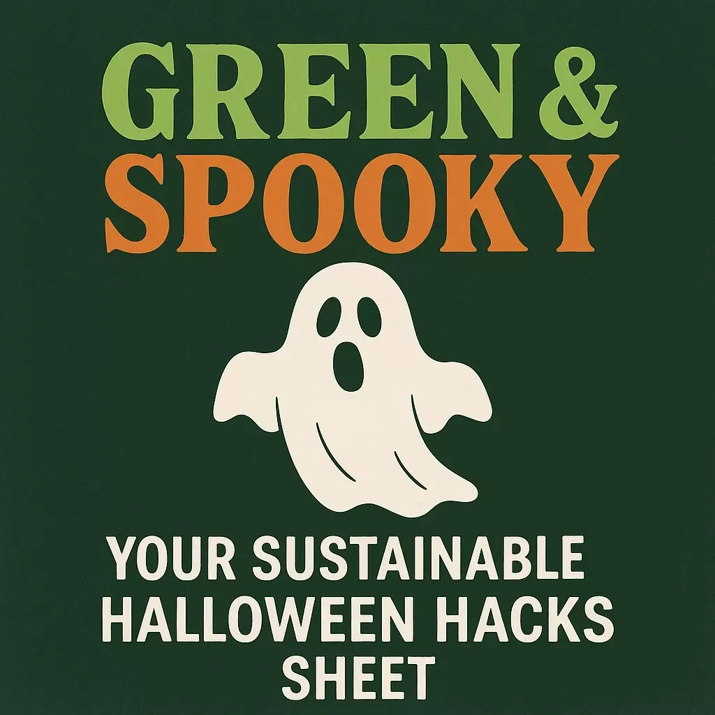 Green & Spooky: Your Sustainable Halloween Hacks Sheet | Eco-Friendly Halloween Guide, Digital Download eBook & Checklist for Zero-Waste Costumes, Décor & Treats