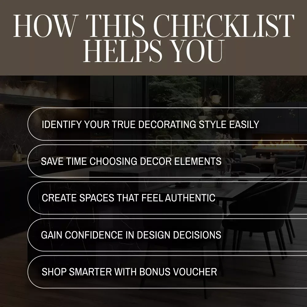 Home Decor Style Quiz Checklist | Digital Download eBook | Interior Design Guide & Printable PDF for Decorating Inspiration