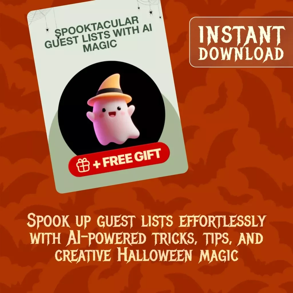 Spooktacular Guest Lists with AI Magic | How to Use AI to Build Halloween Party Guest Lists | Digital Download Guide, eBook & Checklist
