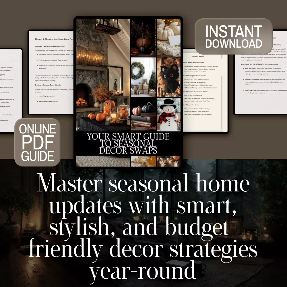 Your Smart Guide to Seasonal Decor Swaps | Digital Download eBook | Seasonal Home Refresh Guide | Holiday Decor Checklist | Interior Styling PDF