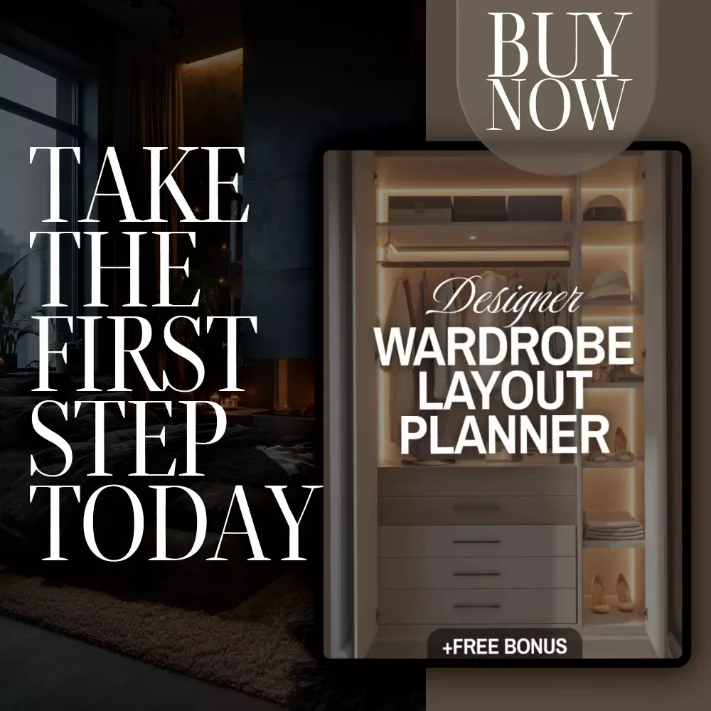 Designer Wardrobe Layout Planner – Printable Closet Organization Checklist | Digital Download | Wardrobe Organizer | Closet Layout Guide
