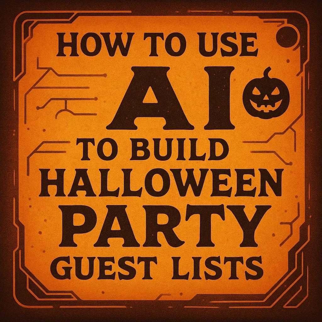 Spooktacular Guest Lists with AI Magic | How to Use AI to Build Halloween Party Guest Lists | Digital Download Guide, eBook & Checklist