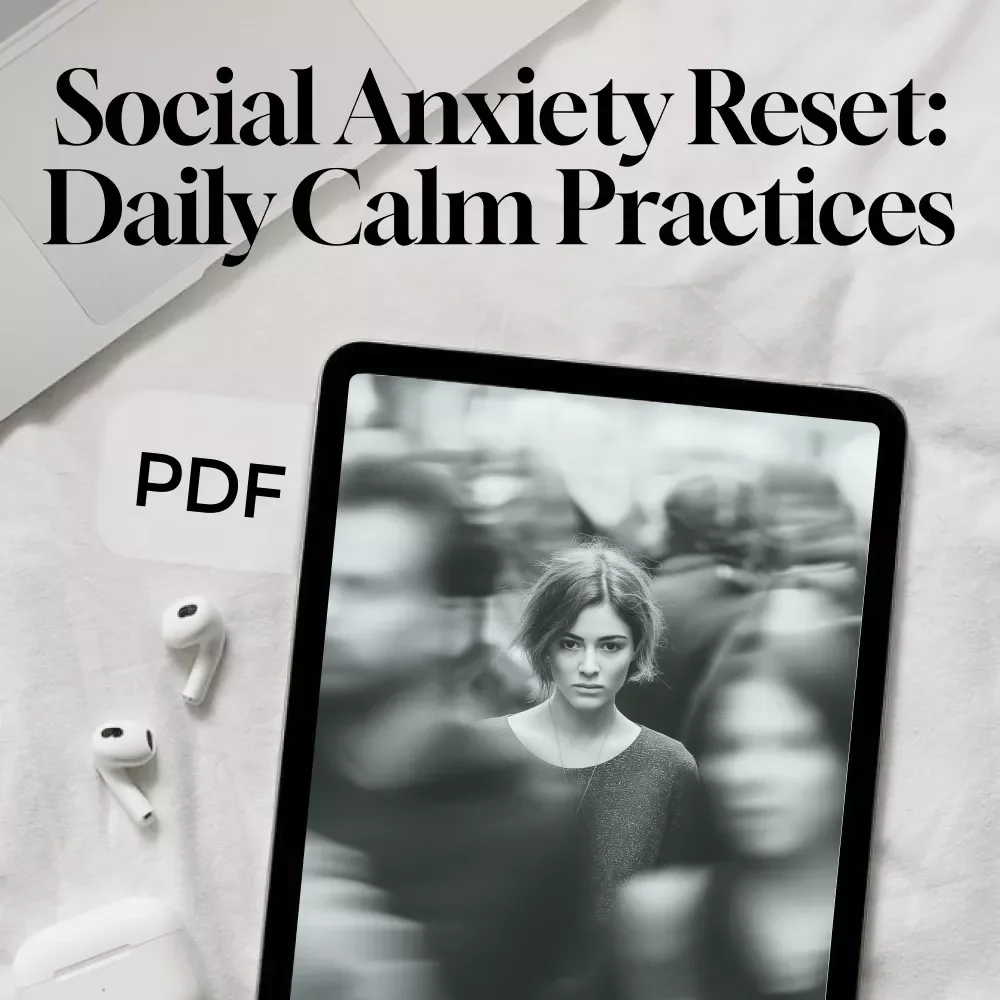 Social Anxiety Reset: Daily Calm Practices | Digital Guide for Social Confidence, Daily Calm Routines, Conversation Starters & Anxiety Relief