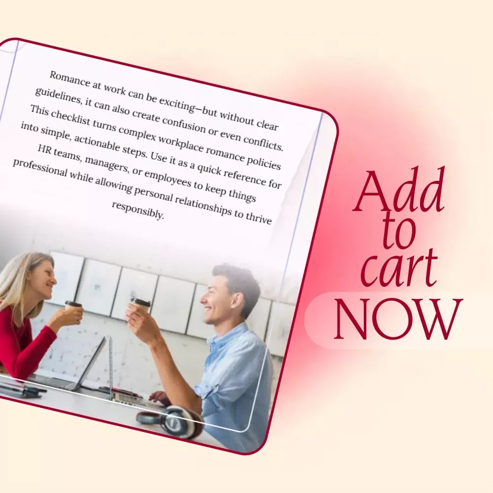 Workplace Romance Policy Checklist for Clarity and Confidence | HR Digital Download | Employee Policy Guide for Professional Boundaries & Office Relationships