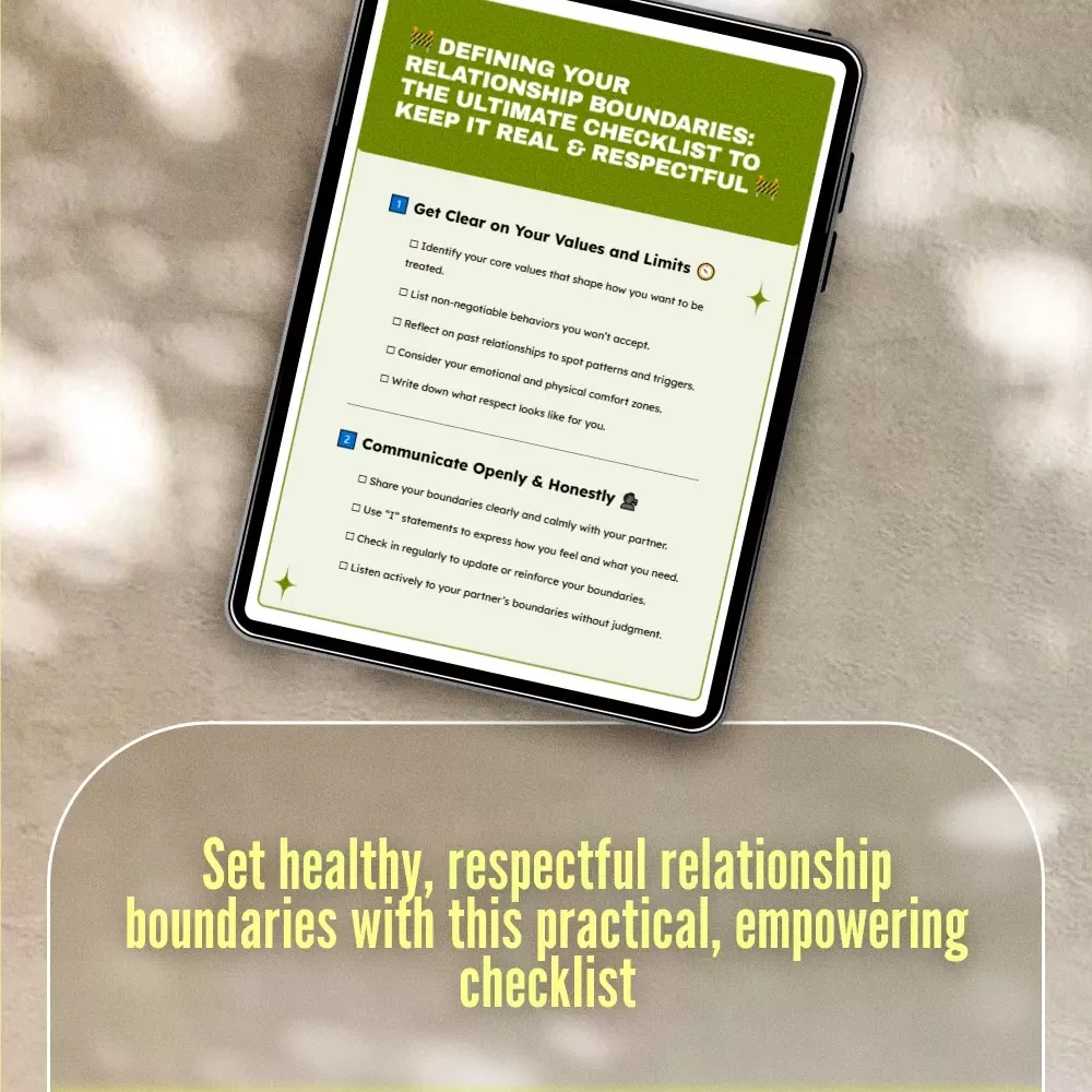 Defining Your Relationship Boundaries: The Ultimate Checklist to Keep It Real & Respectful | Defining the Relationship Boundaries Checklist | Digital Download Self-Help Guide for Couples & Personal Growth