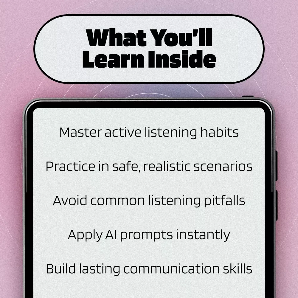 Master the Art of Listening Through AI Roleplay | Digital Guide for Active Listening Skills | AI Roleplay: Practice Your Listening Skills