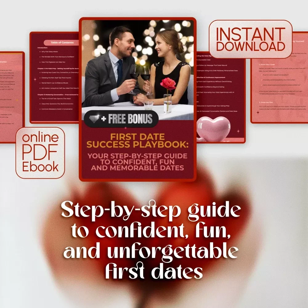 First Date Success Playbook: Your Step-by-Step Guide to Confident, Fun, and Memorable Dates | Dating Ebook, Digital Download, Relationship Guide, Conversation Tips