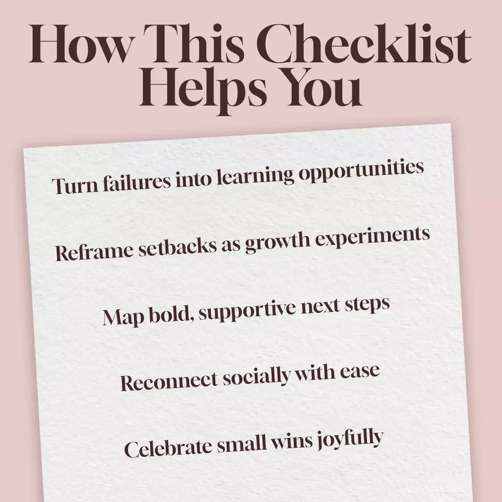 Fail-Forward Plan: Bounce-Back Social Map | Digital Download Checklist for Resilience, Recovery & Social Confidence | Self-Improvement eBook Style Guide