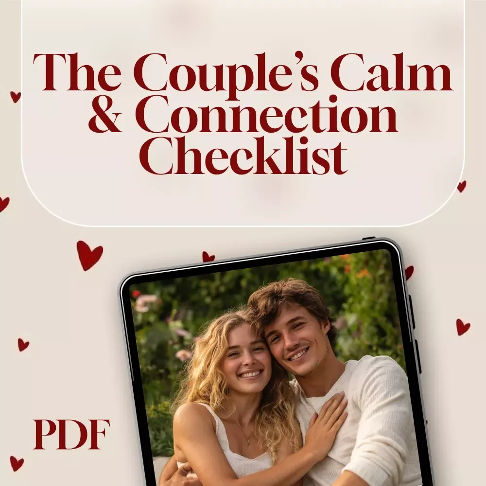 The Couple’s Calm & Connection Checklist | Conflict Resolution Checklist for Couples | Printable Relationship Communication Guide