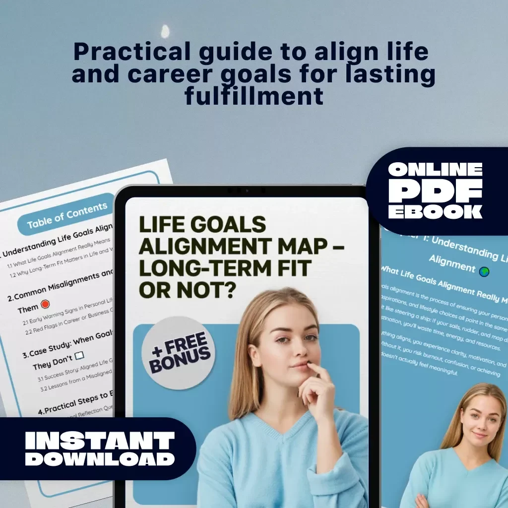 Life Goals Alignment Map – Long-Term Fit or Not? | Self-Discovery eBook | Goal Setting Guide | Personal Growth Checklist | Digital Download