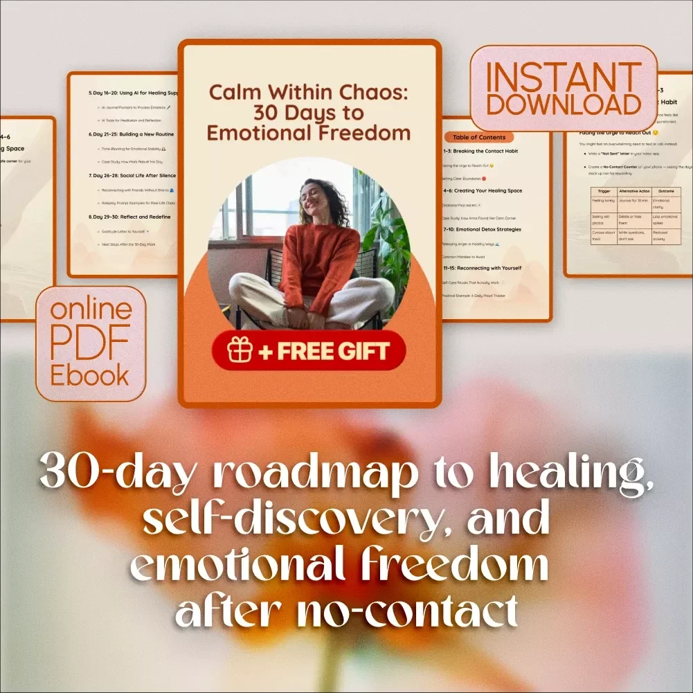 30 Days to Emotional Freedom | eBook | 30-Day No-Contact Healing Map | Self-Healing Digital Download | Emotional Detox & Recovery Guide