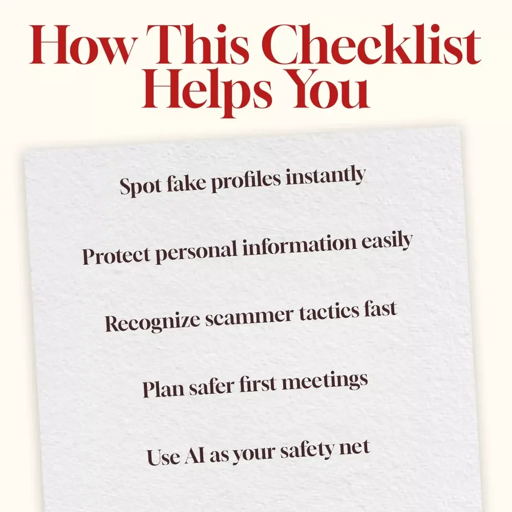 Scammer-Proof Dating Hacks: Safety Checklist | Digital Download Guide for Secure Online Dating, Anti-Scam Protection, Safe First Dates, and Privacy Tips