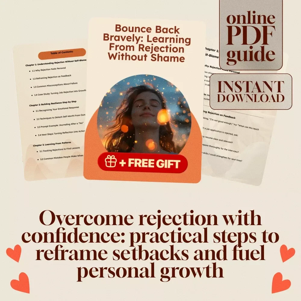 Bounce Back Bravely: Learning From Rejection Without Shame | Digital Guide | Self-Growth eBook on How to Learn From Rejection Without Shame | Resilience, Mindset & Confidence Building