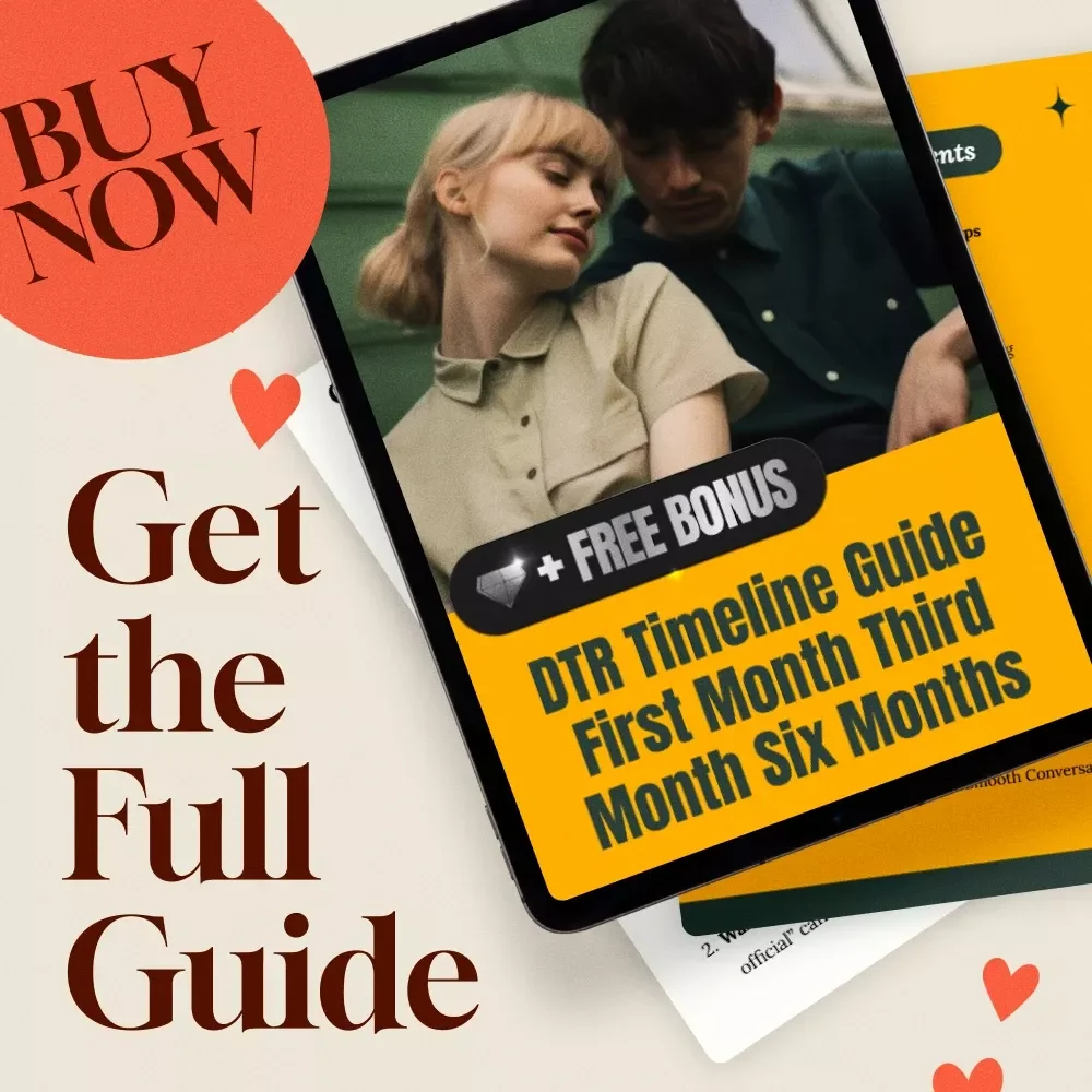 DTR Timeline Guide First Month Third Month Six Months | Relationship Communication eBook, Digital Download Checklist for Couples